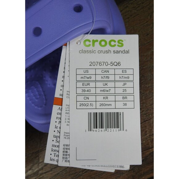 NWT Crocs Classic Mega Crush Moon Jelly Sandals Women’s Size 9 - Picture 3 of 6